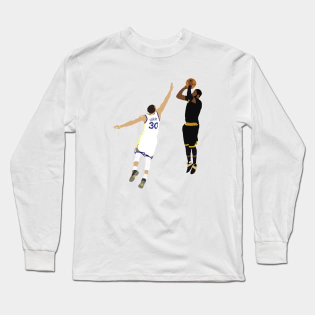 Kyrie Irving Shot Over Stephen Curry Long Sleeve T-Shirt by rattraptees